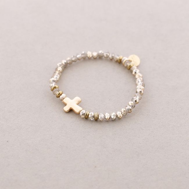PULSERA ELÁSTICA CRISTALES FACETADOS 4MM