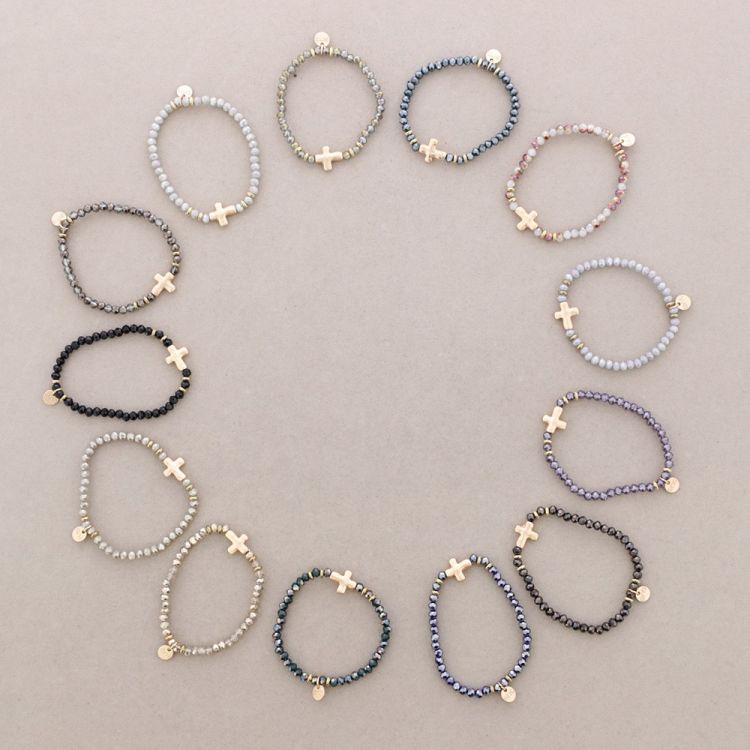 PULSERA ELÁSTICA CRISTALES FACETADOS 4MM 2