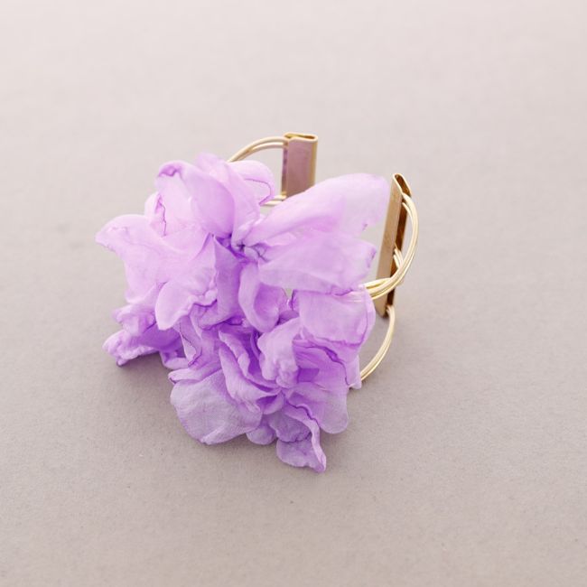 ADJUSTABLE FABRIC FLOWER BRACELET
