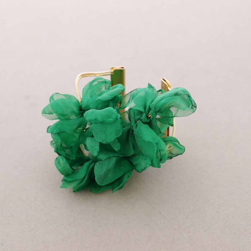 PULSERA AJUSTABLE FLORES TELA