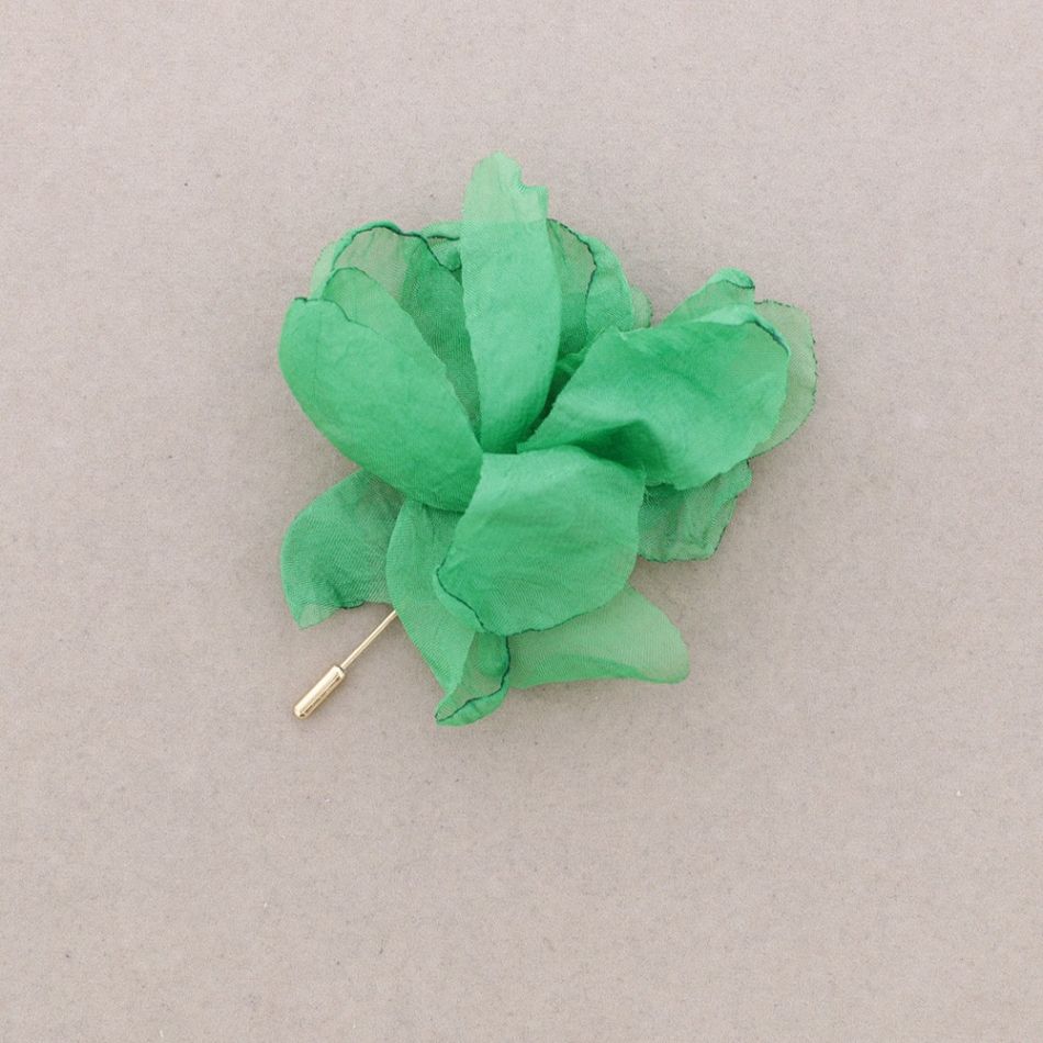 FABRIC FLOWER PIN BROOCH