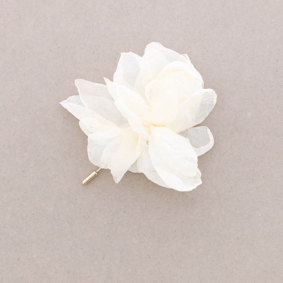 FABRIC FLOWER PIN BROOCH