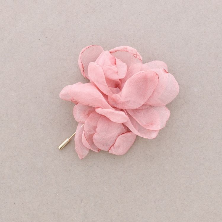 FABRIC FLOWER PIN BROOCH