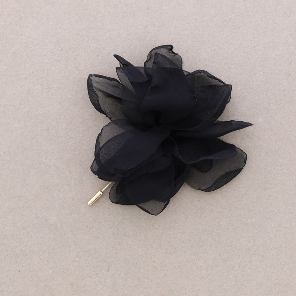 FABRIC FLOWER PIN BROOCH