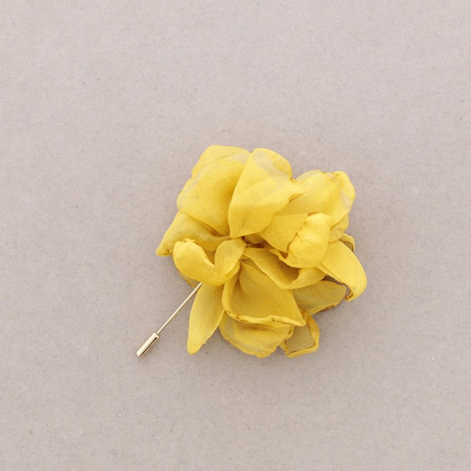 FABRIC FLOWER PIN BROOCH