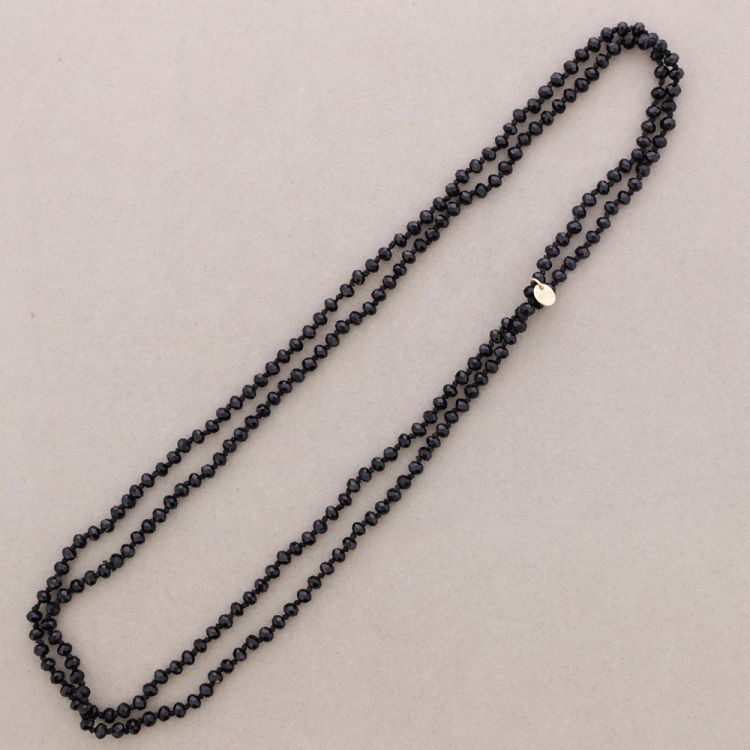 LONG NECKLACE KNOTS FACETED GLASS BALLS 1.5M*6MM