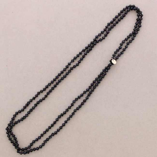 COLLAR LARGO NUDOS BOLAS FACETADAS CRISTAL 1.5M*6MM