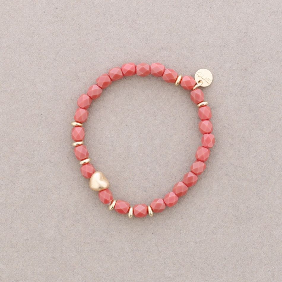 ELASTIC BRACELET WITH FACETED SQUARE CRYSTALS 4*6MM