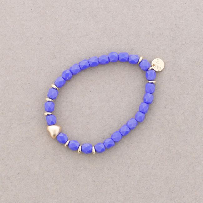PULSERA ELÁSTICA CRISTALES CUADRADOS FACETADOS 4*6MM