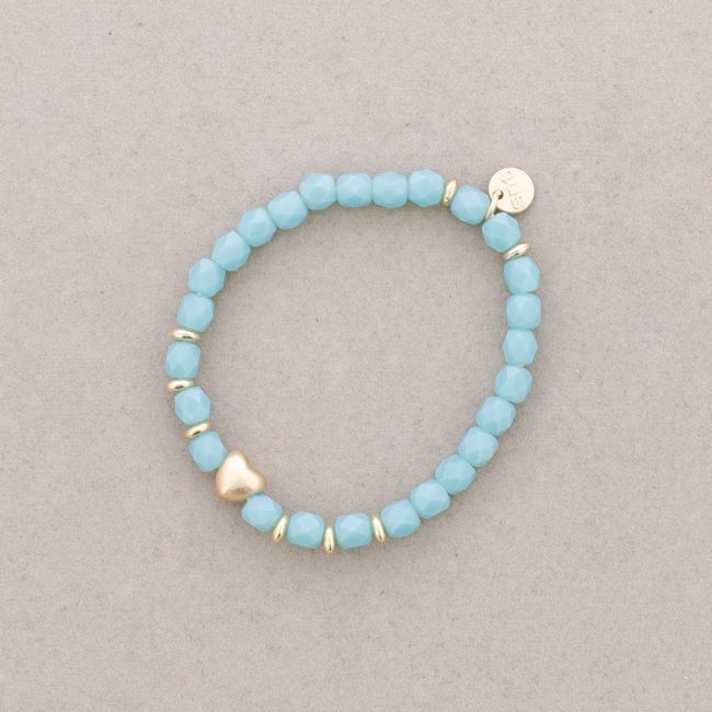 PULSERA ELÁSTICA CRISTALES CUADRADOS FACETADOS 4*6MM