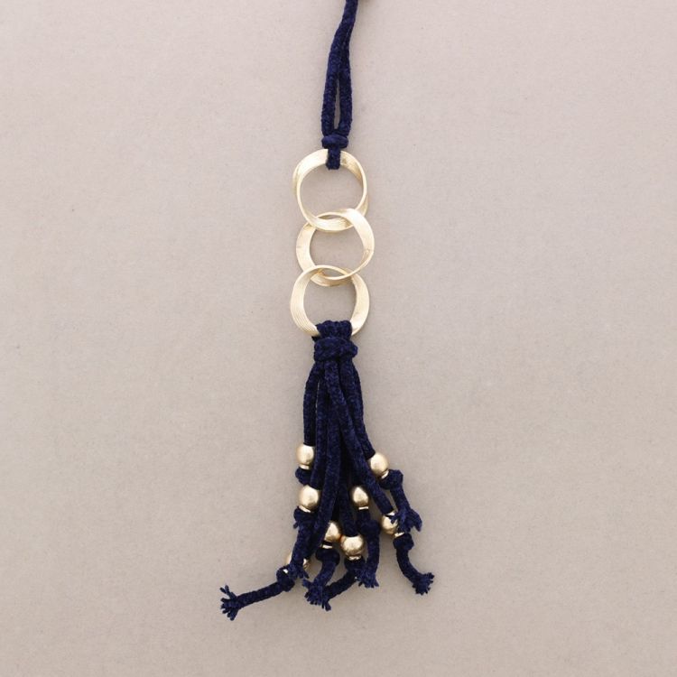 COLLAR LARGO ESLABONES FLECO CHENILLA BOLAS 2