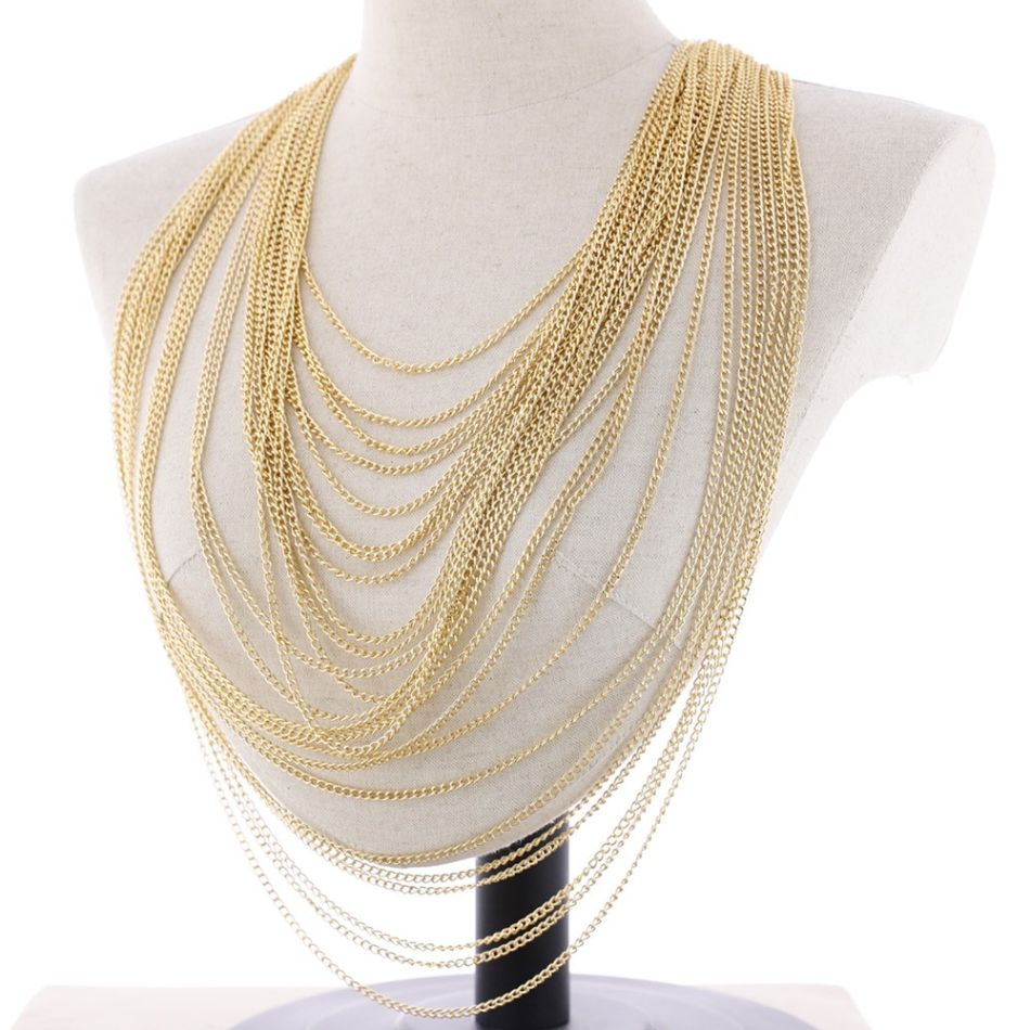 COLLAR LARGO MULTI CADENA