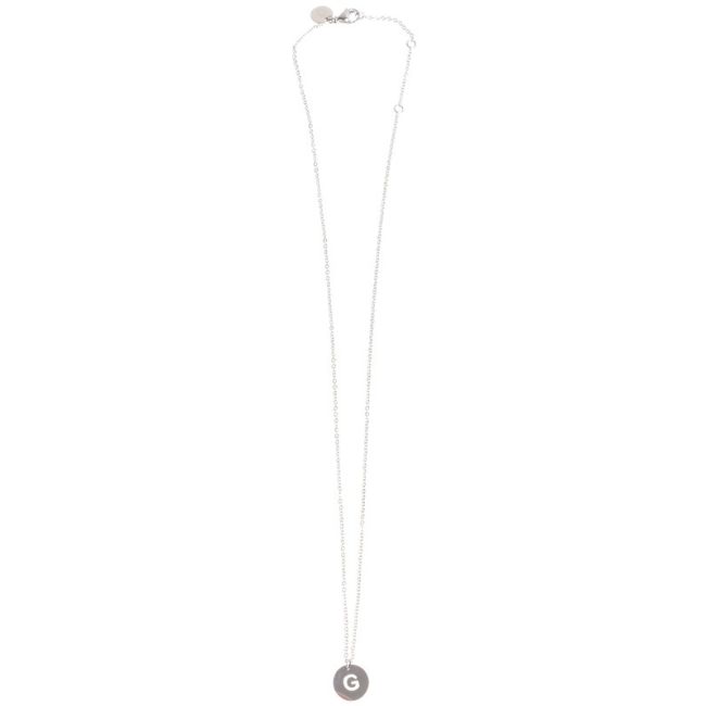 STEEL LETTER G PLATE SHORT NECKLACE