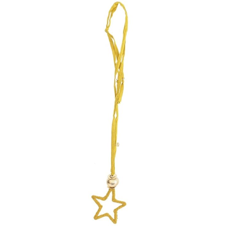 COLLAR LARGO COLGANTE ESTRELLA TUBO LAZO
