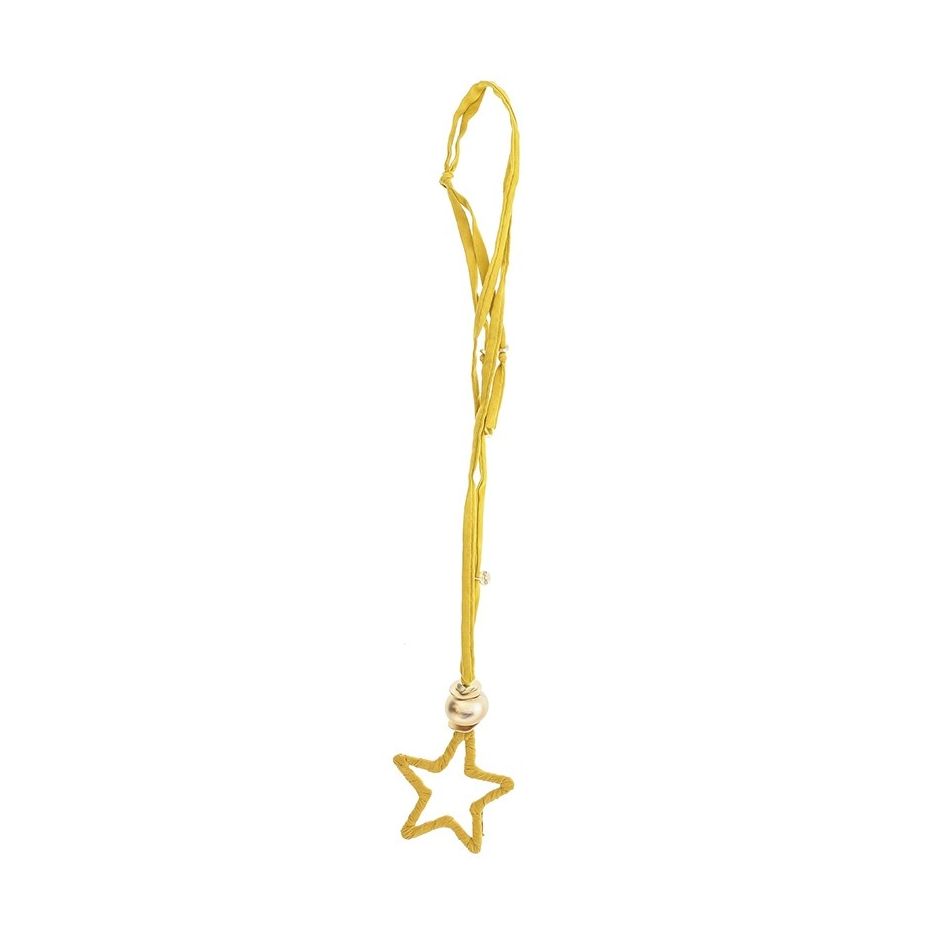 COLLAR LARGO COLGANTE ESTRELLA TUBO LAZO