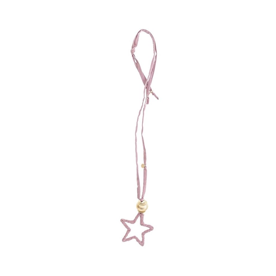 COLLAR LARGO COLGANTE ESTRELLA TUBO LAZO