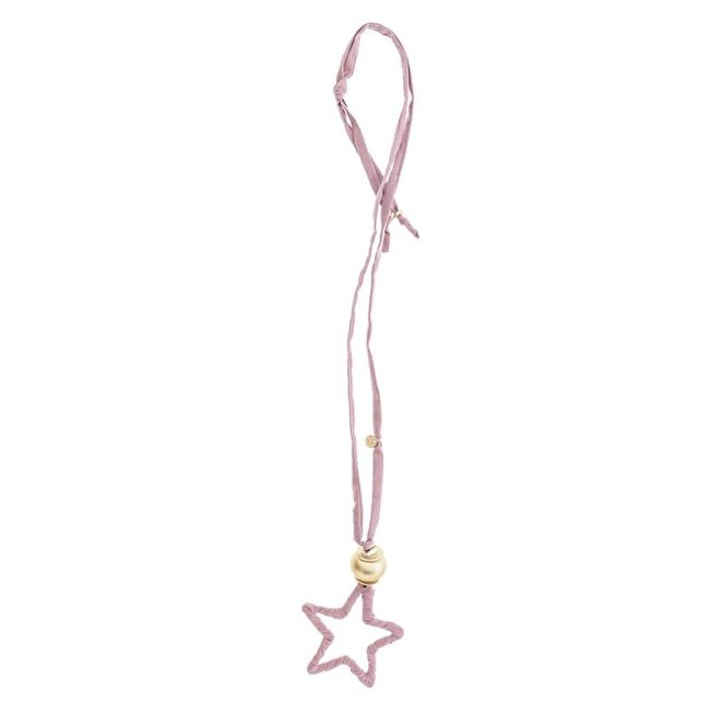 COLLAR LARGO COLGANTE ESTRELLA TUBO LAZO