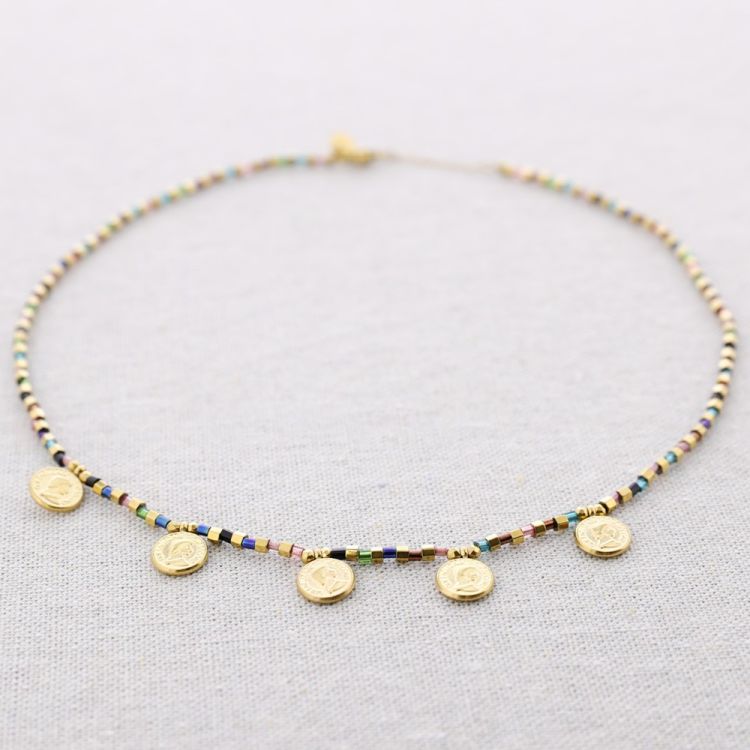 GARGANTILLA MIYUKI MONEDA ACERO