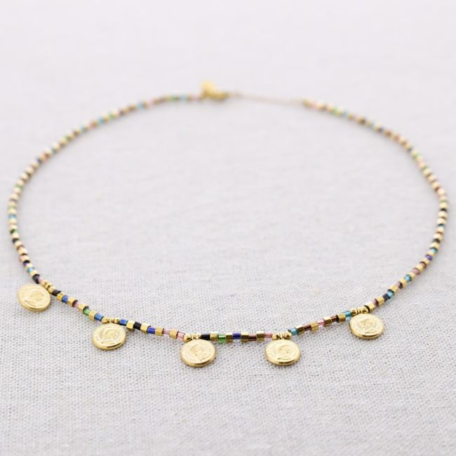 MIYUKI STEEL COIN NECKLACE