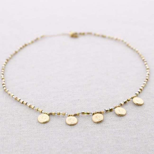 GARGANTILLA MIYUKI MONEDA ACERO