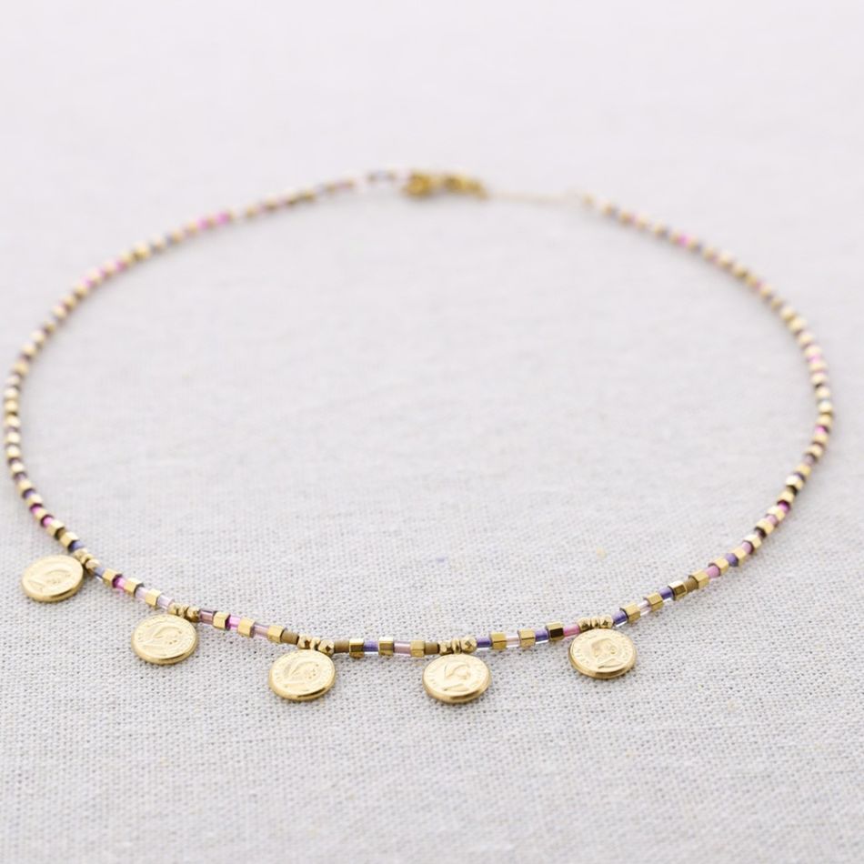GARGANTILLA MIYUKI MONEDA ACERO