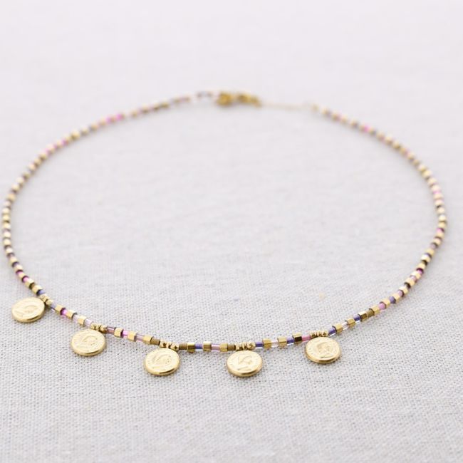 GARGANTILLA MIYUKI MONEDA ACERO