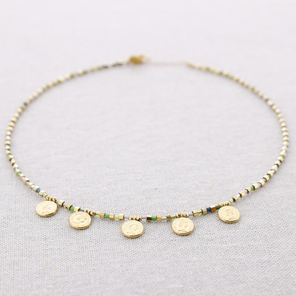 GARGANTILLA MIYUKI MONEDA ACERO