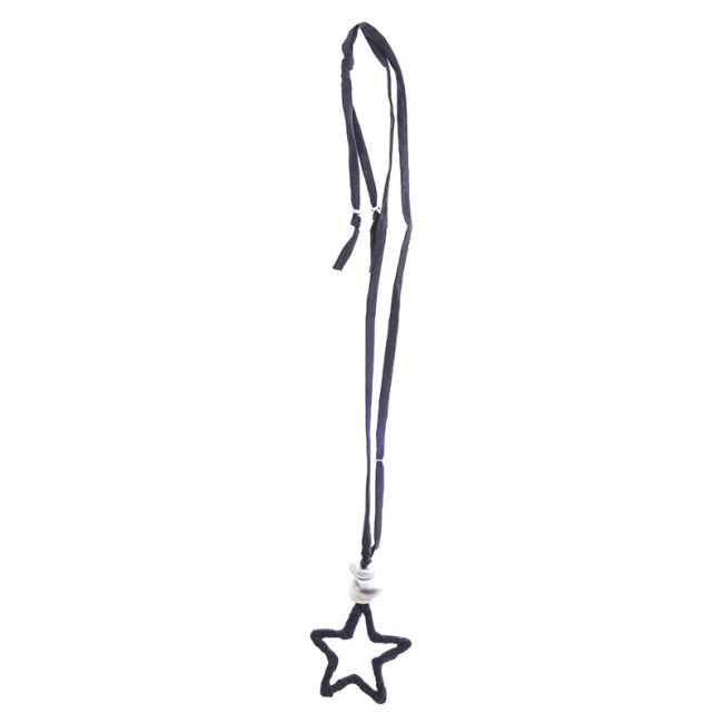 COLLAR LARGO COLGANTE ESTRELLA TUBO LAZO