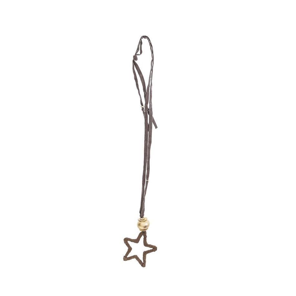 COLLAR LARGO COLGANTE ESTRELLA TUBO LAZO