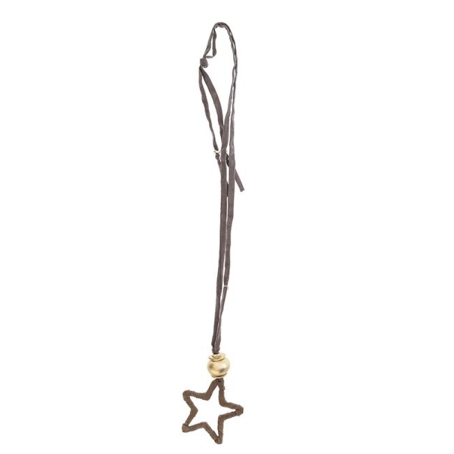COLLAR LARGO COLGANTE ESTRELLA TUBO LAZO