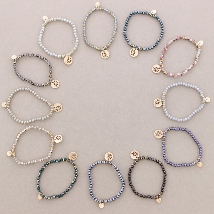 ELASTIC BRACELET WITH FACETED CRYSTALS 4MM 2