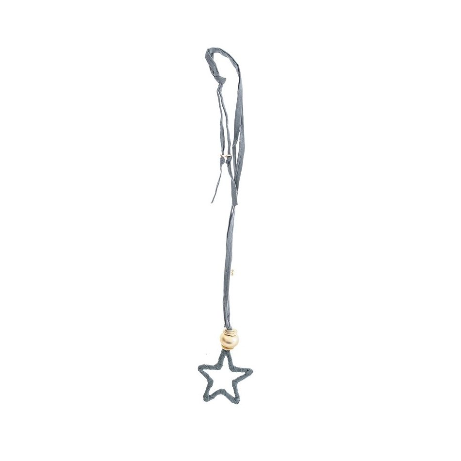 COLLAR LARGO COLGANTE ESTRELLA TUBO LAZO
