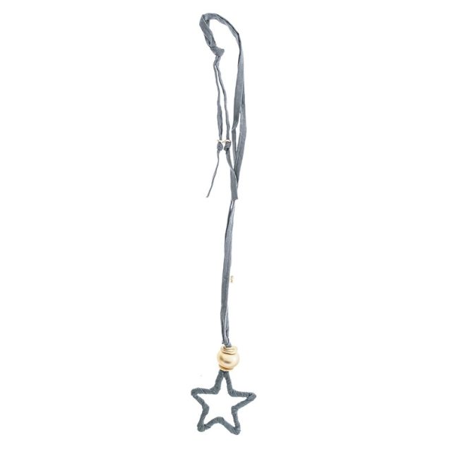 COLLAR LARGO COLGANTE ESTRELLA TUBO LAZO