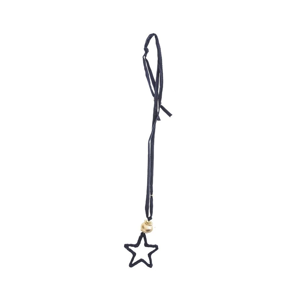 LONG NECKLACE PENDANT STAR TUBE BOW