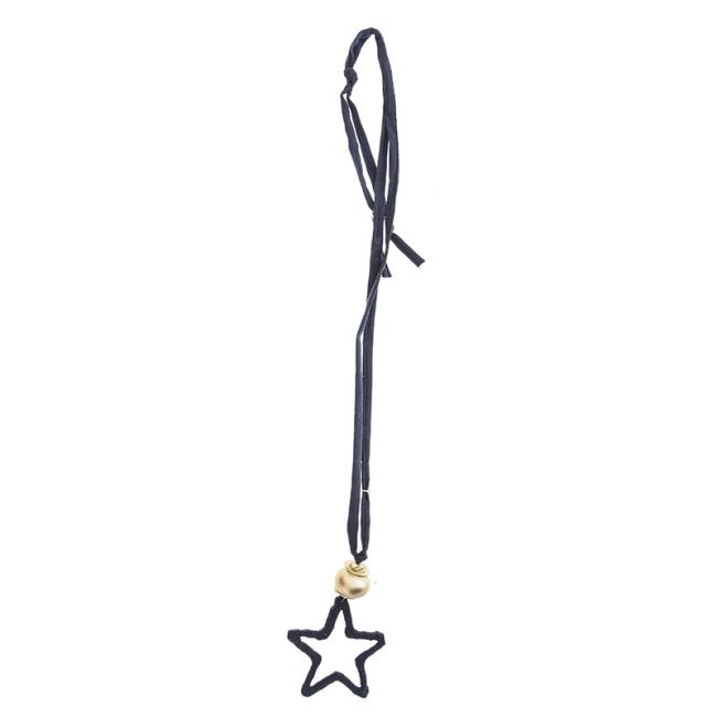 LONG NECKLACE PENDANT STAR TUBE BOW