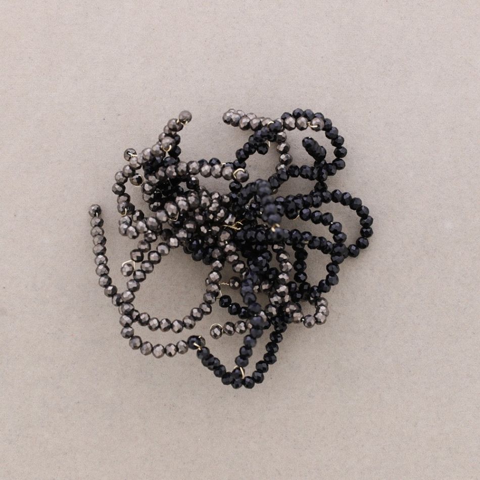 BROCHE FLOR AJUSTABLE CRISTALES FACETADOS