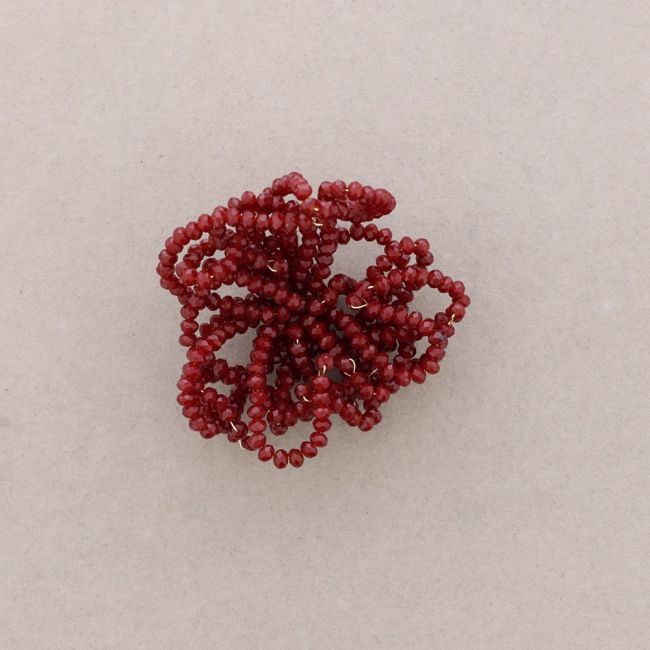 BROCHE FLOR AJUSTABLE CRISTALES FACETADOS