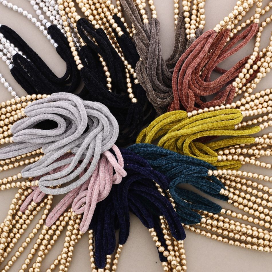 METAL BALL CHOKER CHENILLE