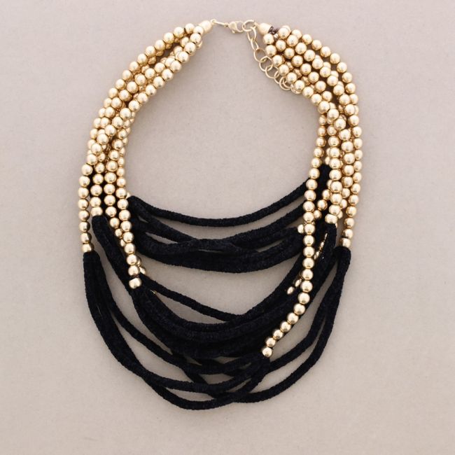 METAL BALL CHOKER CHENILLE