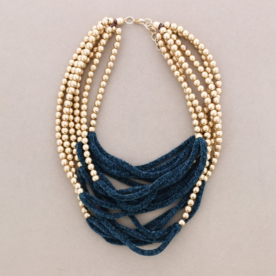 METAL BALL CHOKER CHENILLE