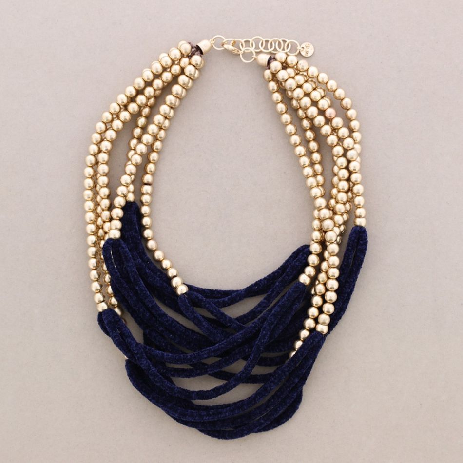 METAL BALL CHOKER CHENILLE