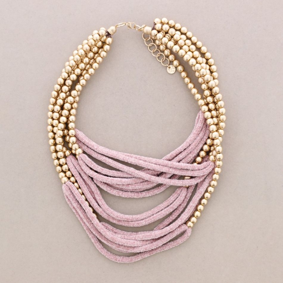 METAL BALL CHOKER CHENILLE