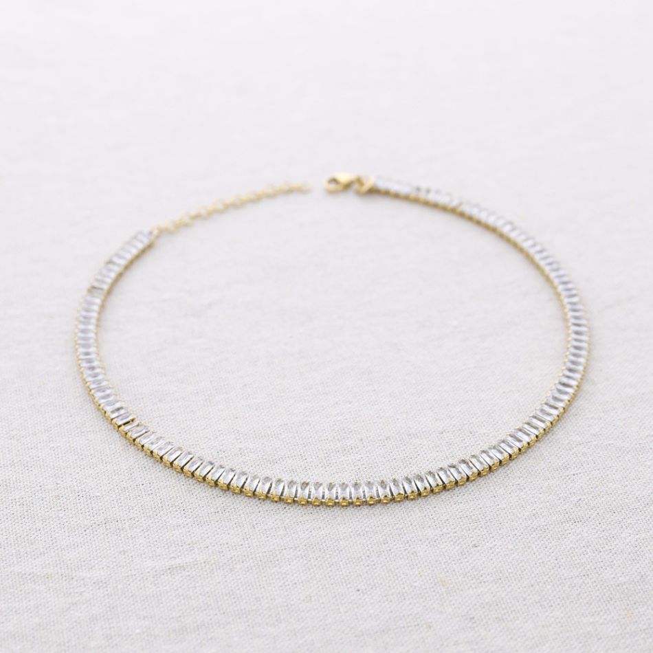 ZIRCONIA STEEL NECKLACE