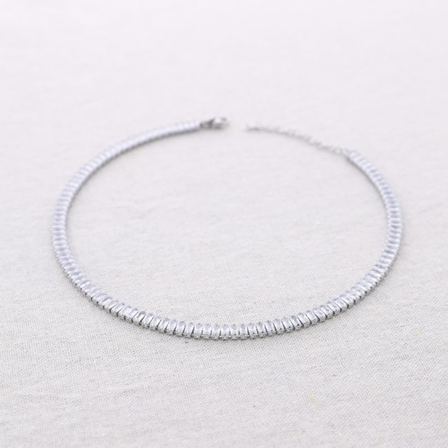 ZIRCONIA STEEL NECKLACE