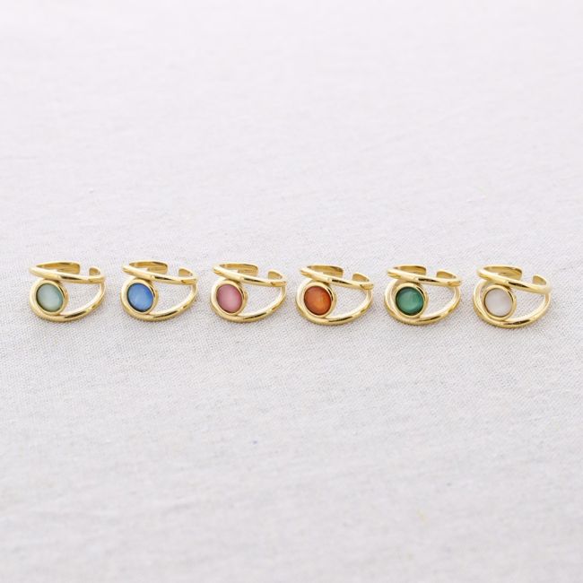 STONE STEEL RING