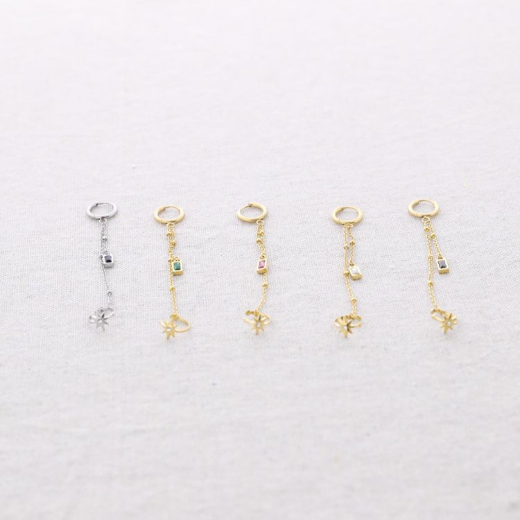 PENDIENTES TREPADORA ACERO CIRCONITA 2