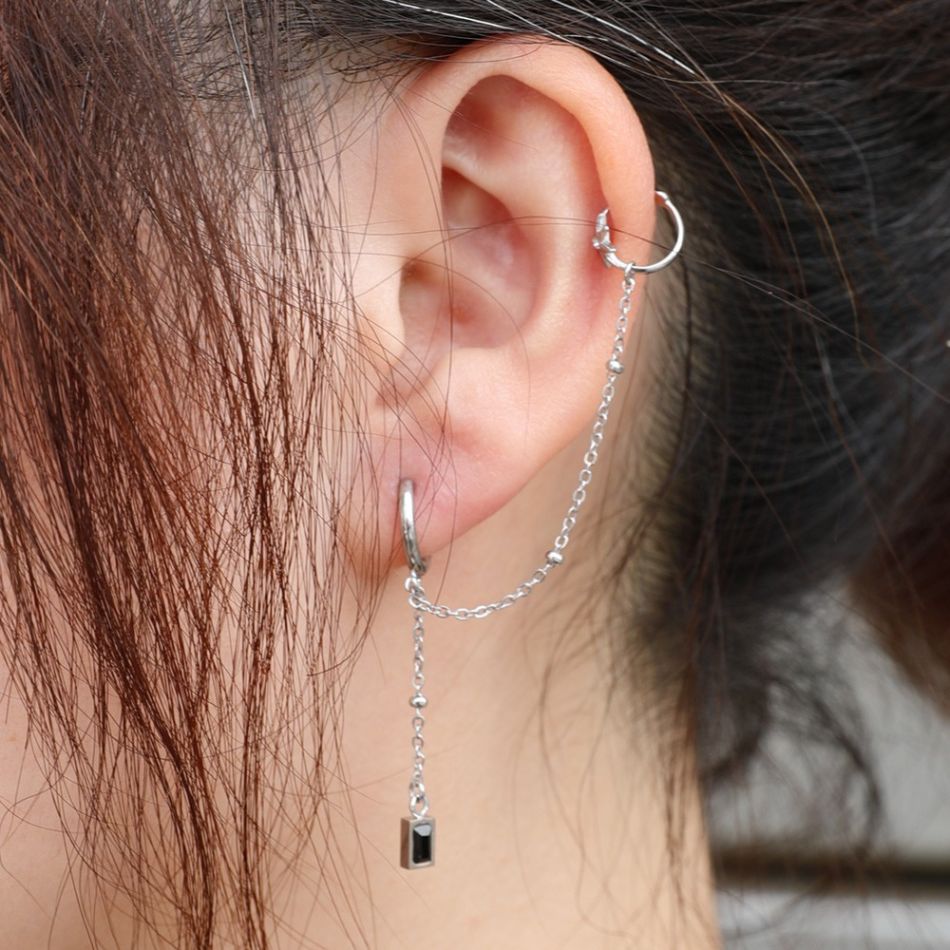 PENDIENTES TREPADORA ACERO CIRCONITA