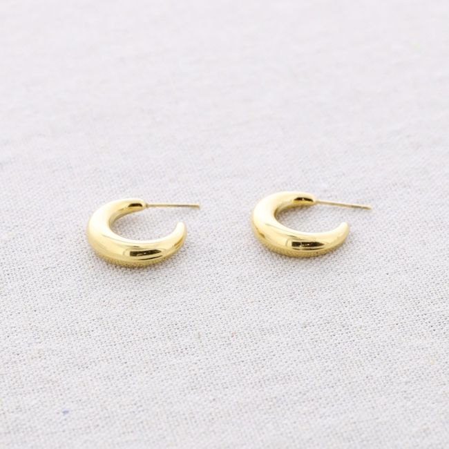 STEEL IRREGULAR HOOP EARRINGS