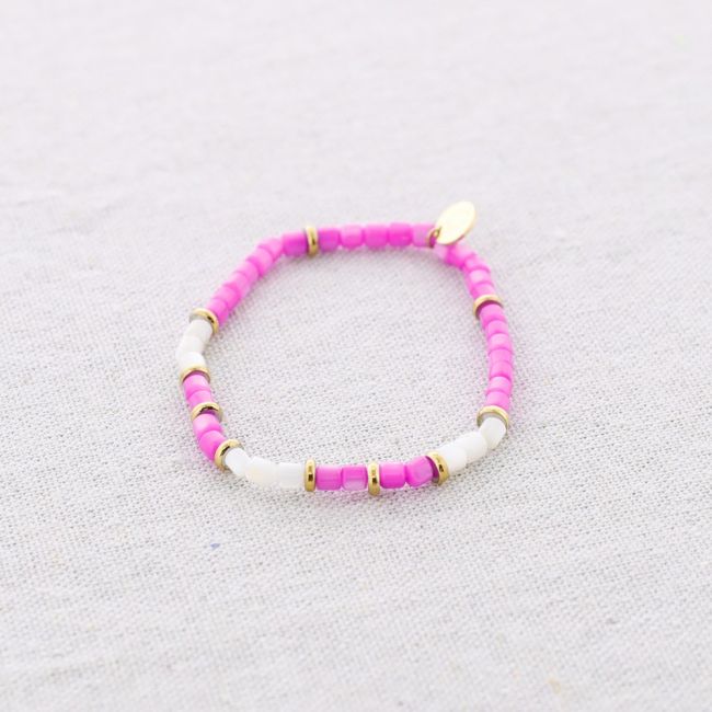 PULSERA ACERO PIEDRAS NÁCAR