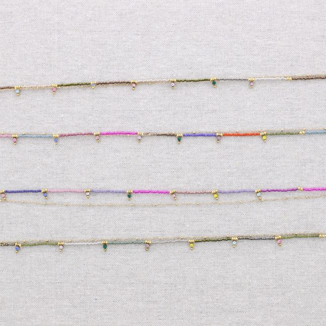 STEEL DOUBLE BEADS MIYUKI NECKLACE